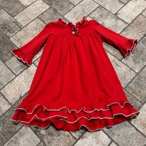 Baby Girl Dovie Jane Cotton Red Ruffle Dress: Size 12 Months *NWOT*